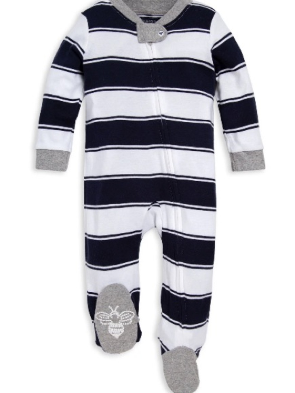 Brand new with tags! Navy & White Striped Footed One-Piece for Kids